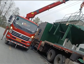河北常德市子良茶園水廠一體化凈水設備案例卸貨和現場安裝